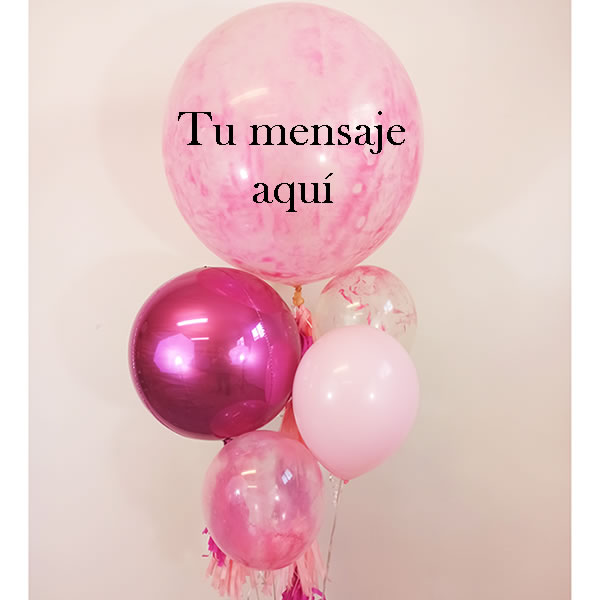 Arreglo de globos Pink personalizado 3104