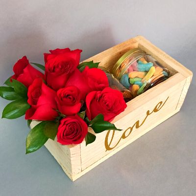 Regalo perfecto rosas y candies 3254