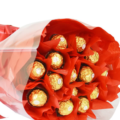 Chocolates ferrero rocher en ramo 2505