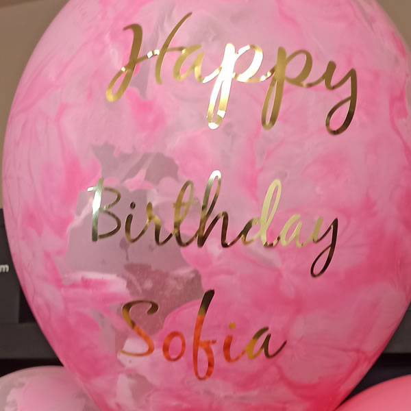 Globo pink personalizado 2875